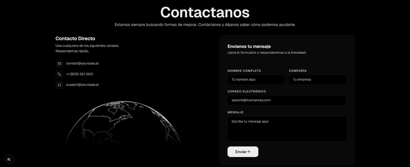 Sección de Contacto